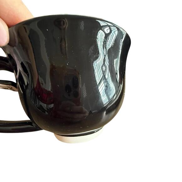 Two PAT Black Ceramic Coffee Mugs Hesrt Design “Be Mine” On Ribbon - Picture 5 of 7